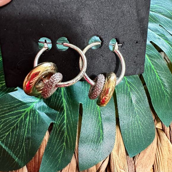 BOGO FREE HOOP DANGLY EARRINGS - Picture 1 of 5